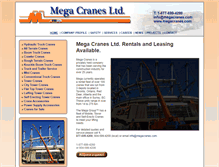 Tablet Screenshot of megacranes.com